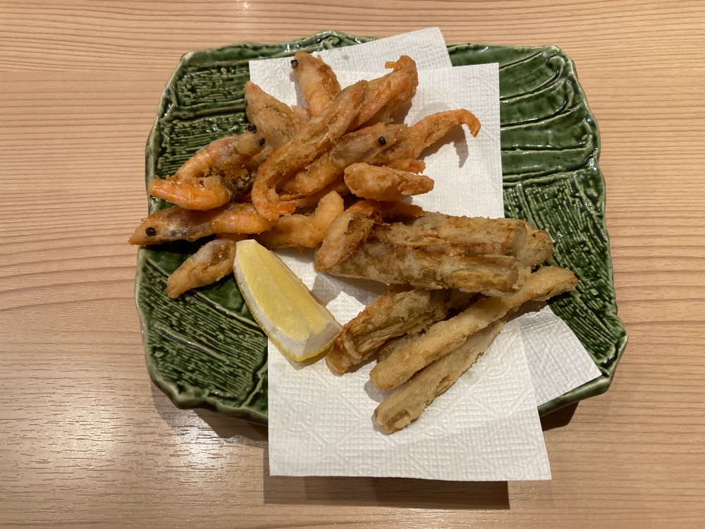 国産ごぼうと甘海老のおつまみ唐揚げ